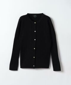 メタルボタンリブカーディガン