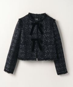 ＊＊LANVIN COLLECTION__ / ランバン コレクション その他アウター | フロントリボンツィードジャケット