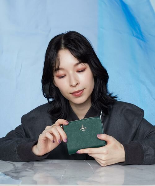 LANVIN en Bleu(バッグ) / ランバンオンブルー(バッグ) 財布・コインケース・マネークリップ | リュクサンブール　２つ折り財布　Lファスナー ワイン4 | 詳細5