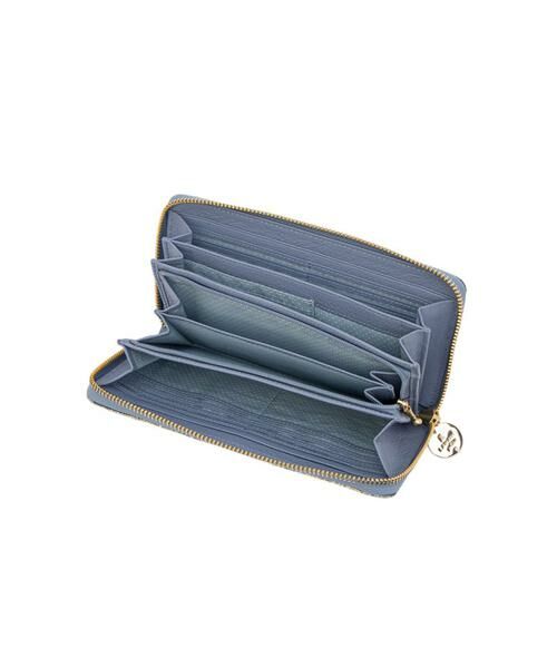 メラニーラウンドファスナー長財布 ペールブルー3 （財布