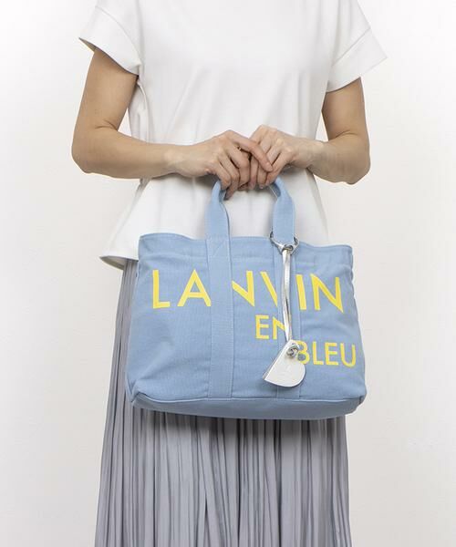 LANVIN en Bleu ランバン かごバッグ トートバッグ ロープ刺繍 LANVIN en Bleu（かごバッグ/ストローバッグ）のフリマアイテム一覧