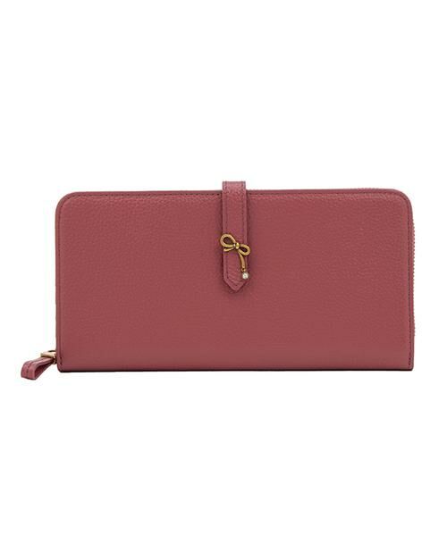 LANVIN en Bleu(バッグ)/ランバンオンブルー(バッグ) リュバン ラウンド長財布 ピンク F LANVIN en Bleu(バッグ)/ランバンオンブルー(バッグ) リュバン ラウンド長財布 ピンク F