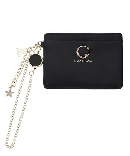 LANVIN en Bleu(バッグ)/ランバンオンブルー(バッグ) ランバン オン ブルー LANVIN en Bleu ルナ リール付きパスケース ブラック F LANVIN en Bleu(バッグ)/ランバンオンブルー(バッグ) ランバン オン ブルー LANVIN en Bleu ルナ リール付きパスケース ブラック F