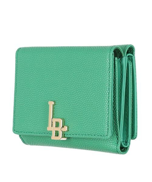 LANVIN en Bleu アイボリー 三つ折り財布 ◇ LANVIN en Bleu ランバン オン ブルー 花柄 二つ折り財布