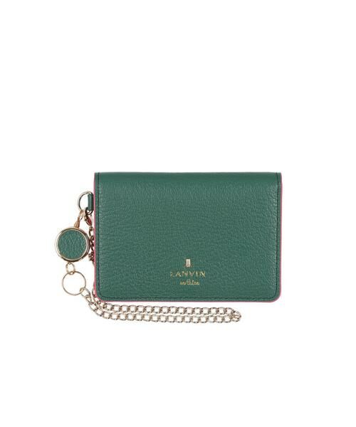 LANVIN en Bleu(バッグ)/ランバンオンブルー(バッグ) ランバン オン ブルー LANVIN en Bleu リム リール付き2面パスケース ダークグリーン F LANVIN en Bleu(バッグ)/ランバンオンブルー(バッグ) ランバン オン ブルー LANVIN en Bleu リム リール付き2面パスケース ダークグリーン F