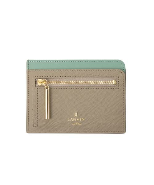 LANVIN en Bleu(バッグ) / ランバンオンブルー(バッグ) カードケース・名刺入れ・定期入れ | ランバン オン ブルー LANVIN en Bleu リュクサンブールカラー フラグメントケース（グレージュ）