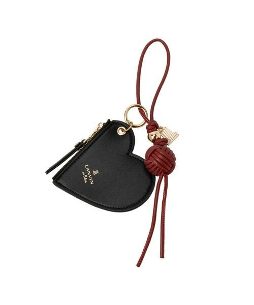 LANVIN en Bleu(バッグ) / ランバンオンブルー(バッグ) キーホルダー・ストラップ | ランバン オン ブルー LANVIN en Bleu シャルマン ハートポーチ付チャーム（ブラック）