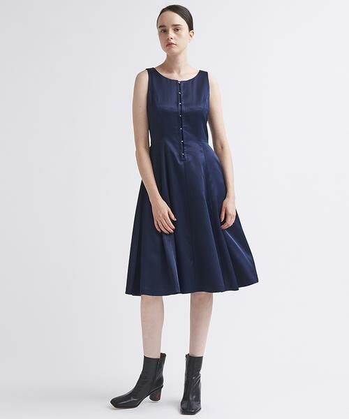 セール サテンノースリーブワンピース ミニ丈 ひざ丈ワンピース Lanvin En Bleu ランバン オン ブルー ファッション通販 タカシマヤファッションスクエア