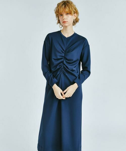 セール フロントギャザーワンピース ミニ丈 ひざ丈ワンピース Lanvin En Bleu ランバン オン ブルー ファッション通販 タカシマヤファッションスクエア