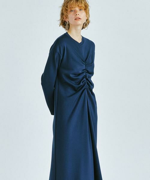 セール フロントギャザーワンピース ミニ丈 ひざ丈ワンピース Lanvin En Bleu ランバン オン ブルー ファッション通販 タカシマヤファッションスクエア