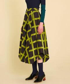 LANVIN en Bleu / ランバン オン ブルー ロング・マキシ丈スカート | ブラッシュドチェックフレアスカート