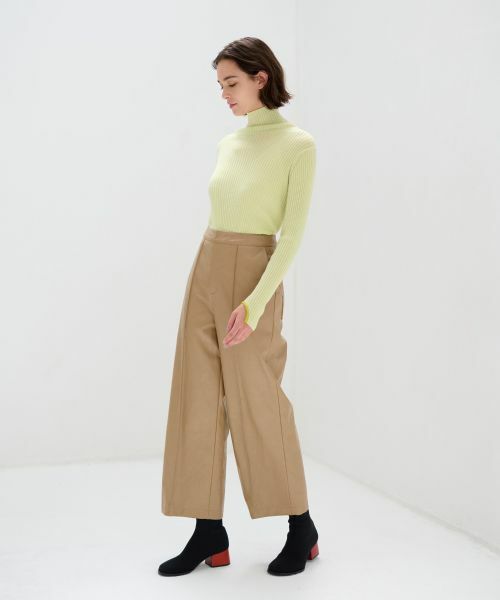 LANVIN en Bleu / ランバン オン ブルー その他パンツ | ワッシャーフェイクレザーパンツ | 詳細2