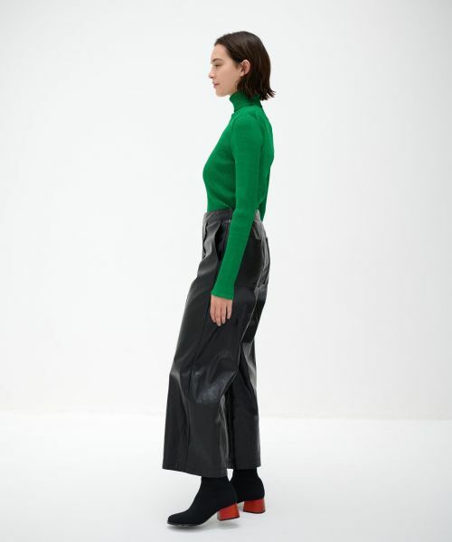 LANVIN en Bleu / ランバン オン ブルー その他パンツ | ワッシャーフェイクレザーパンツ | 詳細5