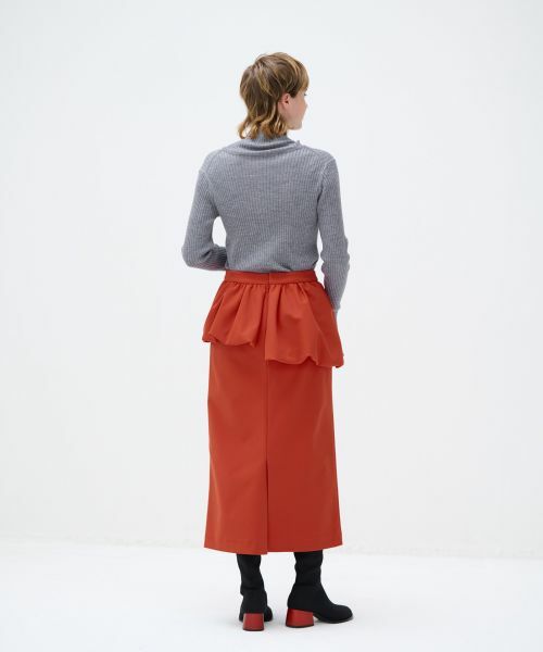 LANVIN en Bleu / ランバン オン ブルー ロング・マキシ丈スカート | ニットジョーゼットペプラムスカート | 詳細2