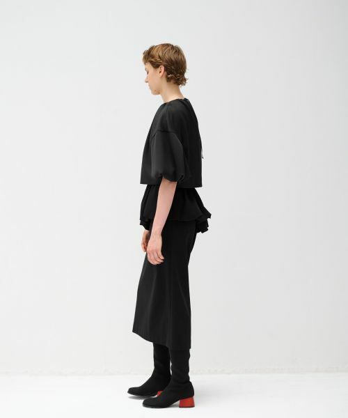 LANVIN en Bleu / ランバン オン ブルー ロング・マキシ丈スカート | ニットジョーゼットペプラムスカート | 詳細5