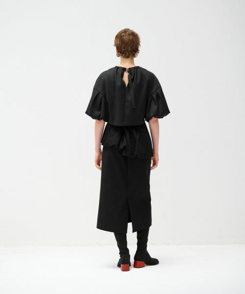 LANVIN en Bleu / ランバン オン ブルー ロング・マキシ丈スカート | ニットジョーゼットペプラムスカート | 詳細6