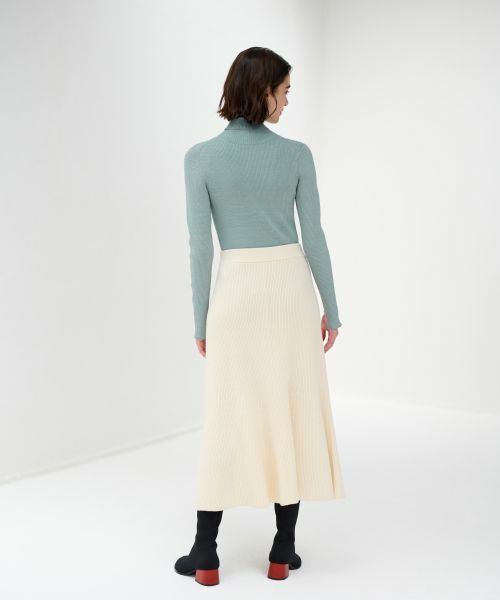 LANVIN en Bleu / ランバン オン ブルー ロング・マキシ丈スカート | 【セットアップ対応商品】トランペットフレアニットスカート | 詳細3