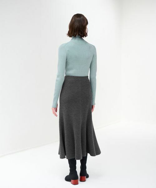 LANVIN en Bleu / ランバン オン ブルー ロング・マキシ丈スカート | 【セットアップ対応商品】トランペットフレアニットスカート | 詳細6
