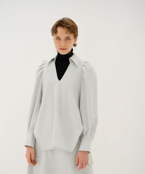 LANVIN en Bleu / ランバン オン ブルー シャツ・ブラウス | ダブルクロススキッパーシャツブラウス | 詳細11
