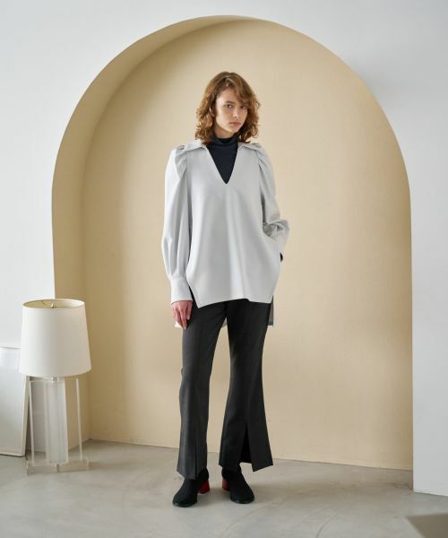 LANVIN en Bleu / ランバン オン ブルー シャツ・ブラウス | ダブルクロススキッパーシャツブラウス | 詳細2