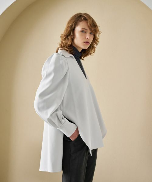 LANVIN en Bleu / ランバン オン ブルー シャツ・ブラウス | ダブルクロススキッパーシャツブラウス | 詳細3