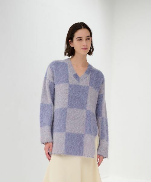 LANVIN en Bleu / ランバン オン ブルー ニット・セーター | Ｖネックシャギーニット | 詳細1
