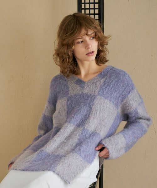 LANVIN en Bleu / ランバン オン ブルー ニット・セーター | Ｖネックシャギーニット | 詳細3