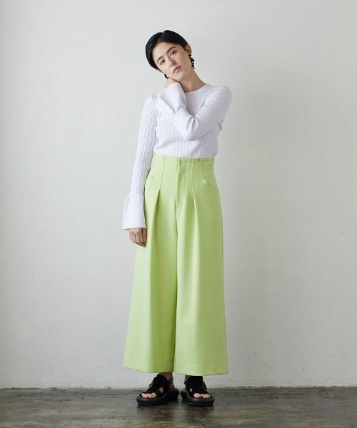 LANVIN en Bleu / ランバン オン ブルー その他パンツ | 【セットアップ対応商品】ダブルクロスクロップドパンツ | 詳細3