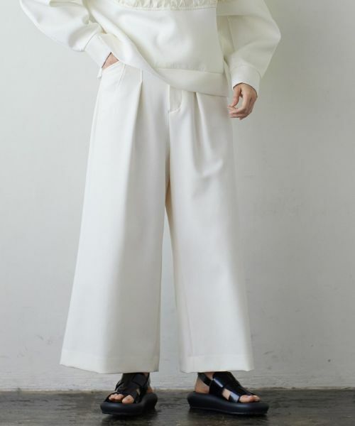 LANVIN en Bleu / ランバン オン ブルー その他パンツ | 【セットアップ対応商品】ダブルクロスクロップドパンツ | 詳細5