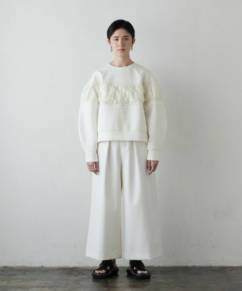 LANVIN en Bleu / ランバン オン ブルー その他パンツ | 【セットアップ対応商品】ダブルクロスクロップドパンツ | 詳細7