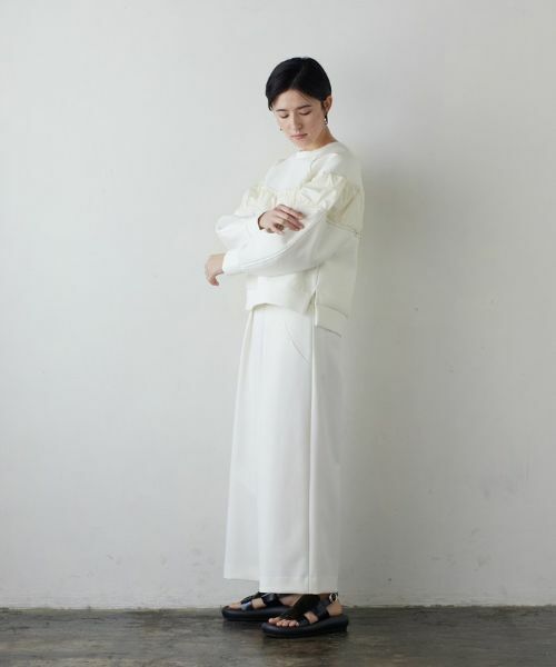 LANVIN en Bleu / ランバン オン ブルー その他パンツ | 【セットアップ対応商品】ダブルクロスクロップドパンツ | 詳細8