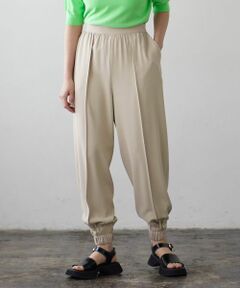 LANVIN en Bleu / ランバン オン ブルー その他パンツ | ポリエステルツイル裾ゴムパンツ