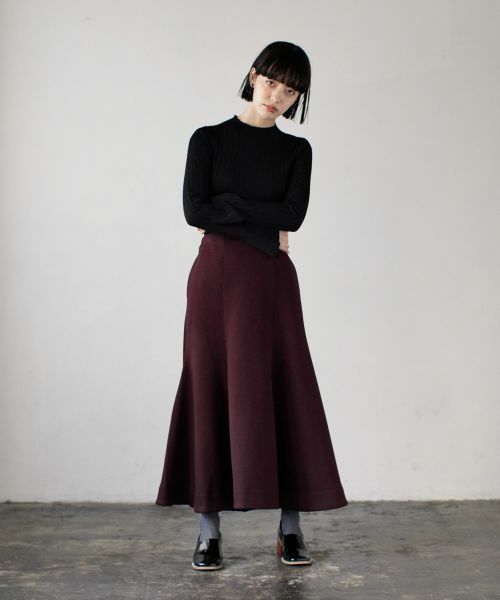 LANVIN en Bleu / ランバン オン ブルー ロング・マキシ丈スカート | ダンボールトランペットフレアスカート | 詳細13