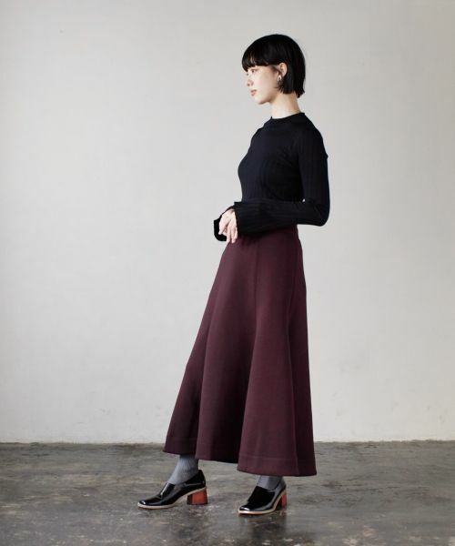 LANVIN en Bleu / ランバン オン ブルー ロング・マキシ丈スカート | ダンボールトランペットフレアスカート | 詳細15