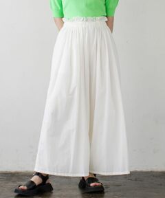 LANVIN en Bleu / ランバン オン ブルー その他パンツ | 速乾ナイロンピンタッククロップドパンツ