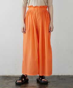 LANVIN en Bleu / ランバン オン ブルー その他パンツ | 速乾ナイロンピンタッククロップドパンツ