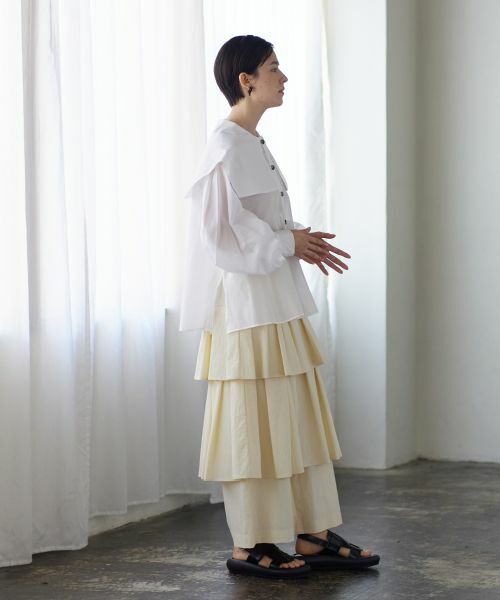 LANVIN en Bleu / ランバン オン ブルー その他パンツ | ティアードキュロットパンツ | 詳細11