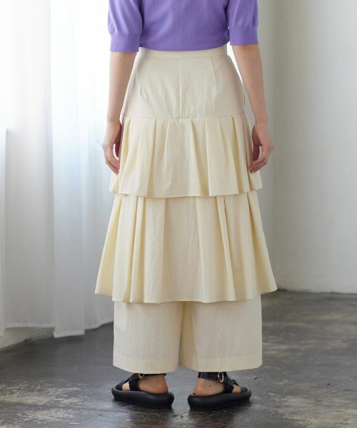 LANVIN en Bleu / ランバン オン ブルー その他パンツ | ティアードキュロットパンツ | 詳細4