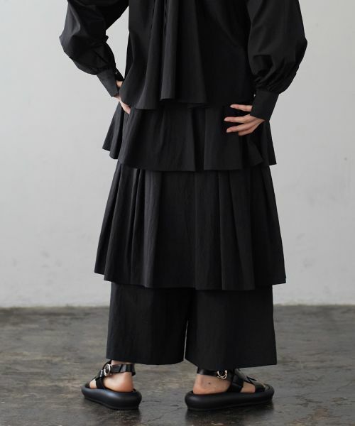 LANVIN en Bleu / ランバン オン ブルー その他パンツ | ティアードキュロットパンツ | 詳細5