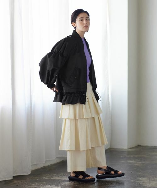 LANVIN en Bleu / ランバン オン ブルー その他パンツ | ティアードキュロットパンツ | 詳細6