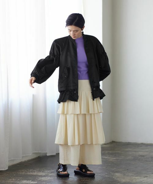 LANVIN en Bleu / ランバン オン ブルー その他パンツ | ティアードキュロットパンツ | 詳細7