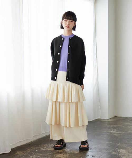 LANVIN en Bleu / ランバン オン ブルー その他パンツ | ティアードキュロットパンツ | 詳細8