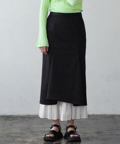 LANVIN en Bleu / ランバン オン ブルー ロング・マキシ丈スカート | プリーツヘム２ｗａｙスカート