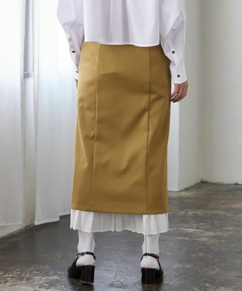 LANVIN en Bleu / ランバン オン ブルー ロング・マキシ丈スカート | プリーツヘム２ｗａｙスカート | 詳細2