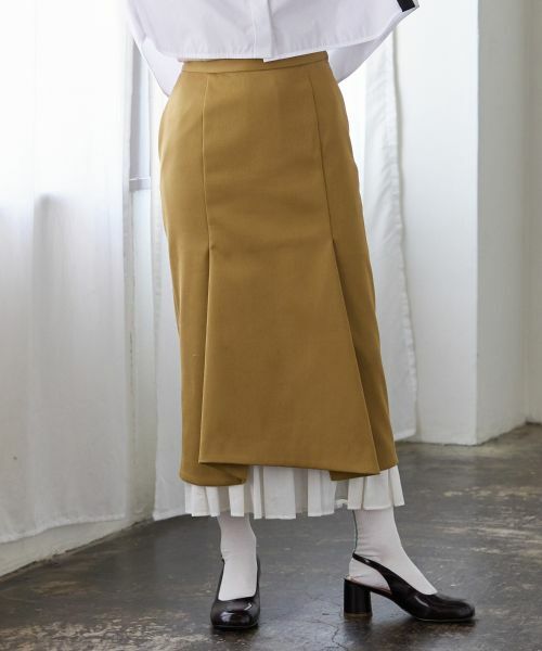 LANVIN en Bleu / ランバン オン ブルー ロング・マキシ丈スカート | プリーツヘム２ｗａｙスカート | 詳細3