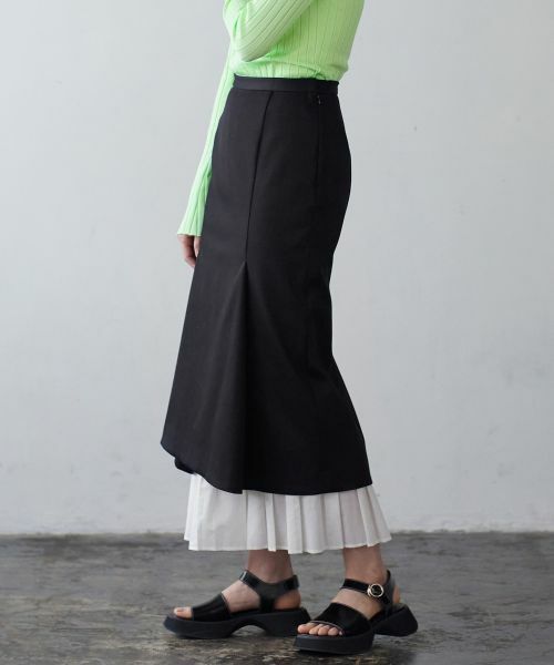 LANVIN en Bleu / ランバン オン ブルー ロング・マキシ丈スカート | プリーツヘム２ｗａｙスカート | 詳細4