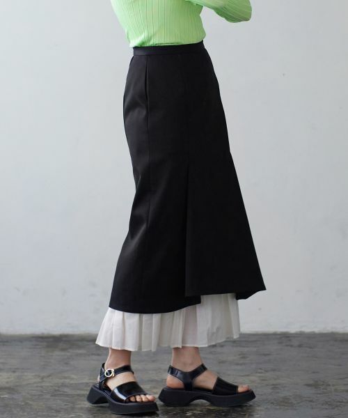 LANVIN en Bleu / ランバン オン ブルー ロング・マキシ丈スカート | プリーツヘム２ｗａｙスカート | 詳細5