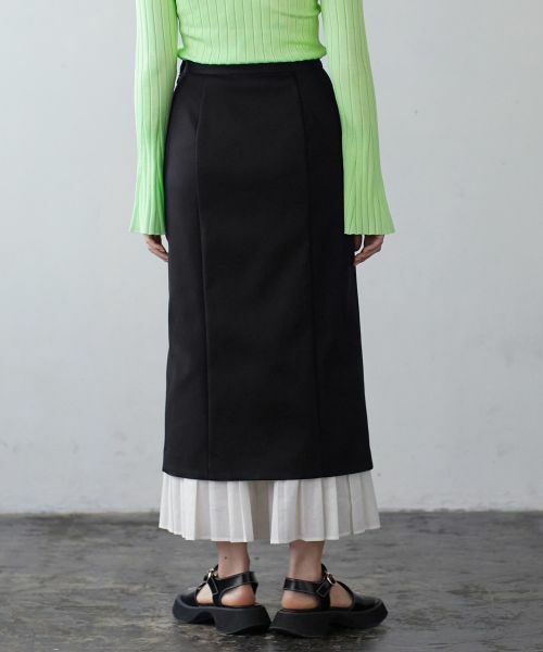 LANVIN en Bleu / ランバン オン ブルー ロング・マキシ丈スカート | プリーツヘム２ｗａｙスカート | 詳細6