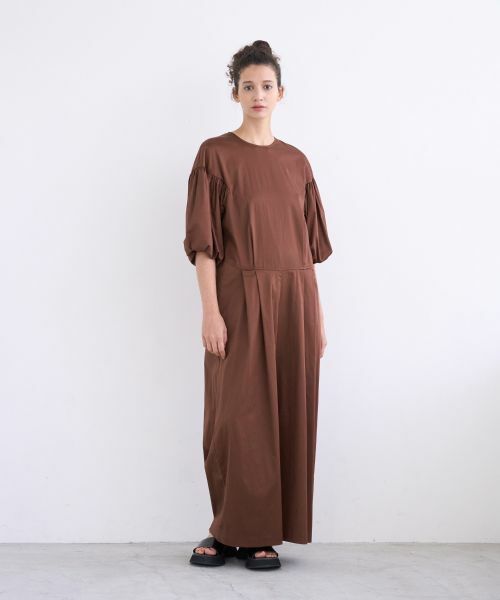 LANVIN en Bleu / ランバン オン ブルー ドレス | コットンサテンバルーンスリーブオールインワン | 詳細1