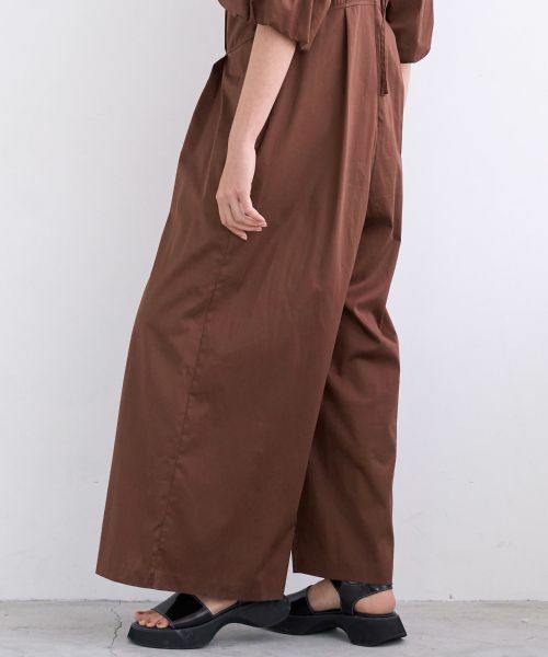 LANVIN en Bleu / ランバン オン ブルー ドレス | コットンサテンバルーンスリーブオールインワン | 詳細8